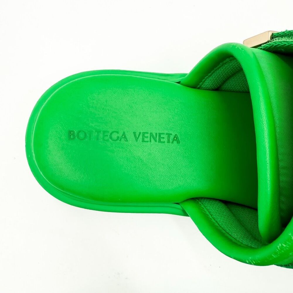 Bottega Veneta Flash Slide Sandals Green Platform Buckle Mules EU 38 US 8 - Picture 12 of 13